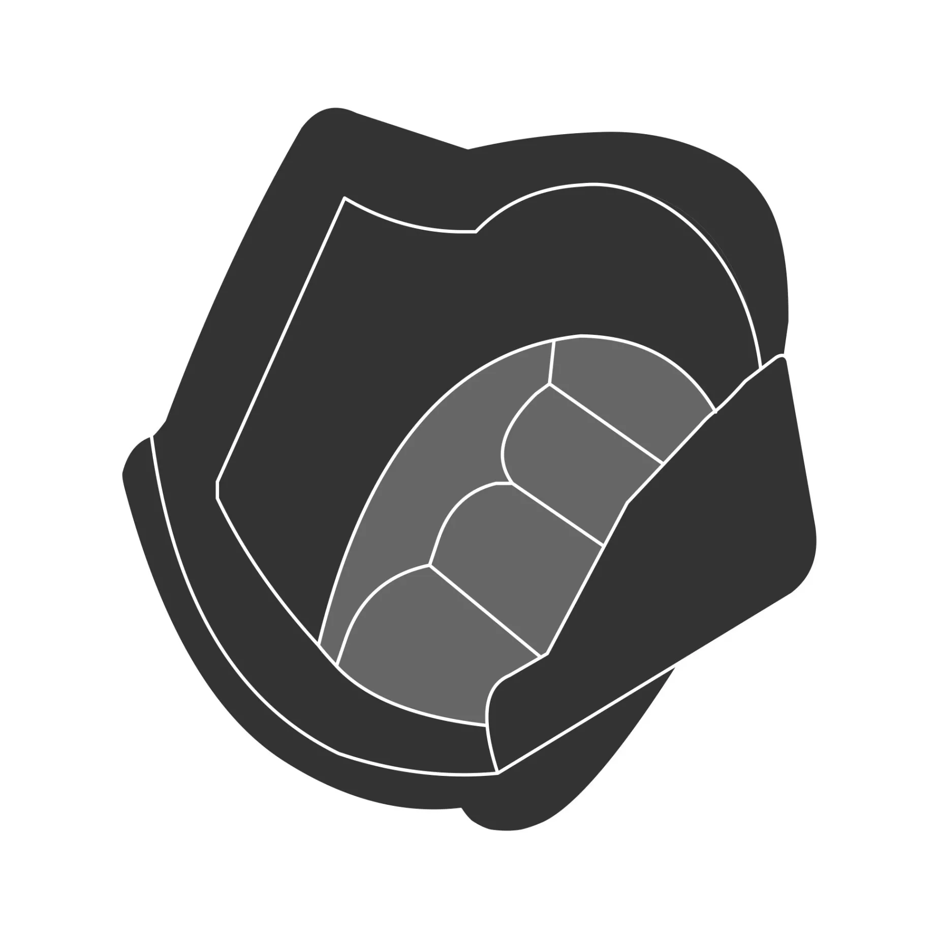 INTERIEUR AVEC COUSSINETS - CASQUE FASTFLIP
